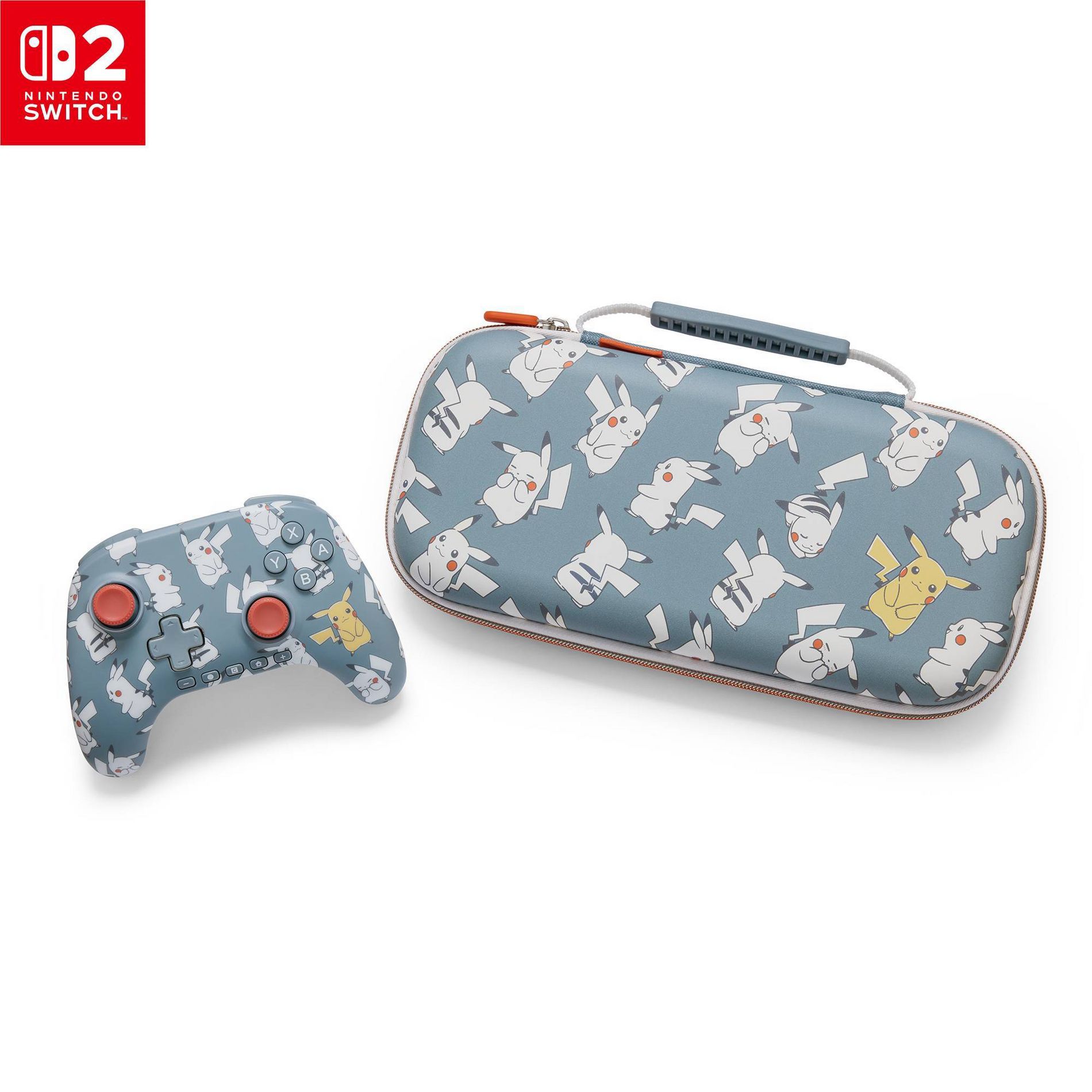 PowerA Gaming Controller and Case Bundle - Nintendo Switch 2 - Pikachu Moments