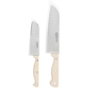 Martha Stewart Everyday Keswick 2 Piece Santoku Knife and Sheath Set in Linen - 1 of 4