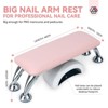 Saviland Pro Nail Arm Rest Set - Pink Faux Leather Hand Rest & Non-Slip Mat for Acrylic Nails. - 3 of 4