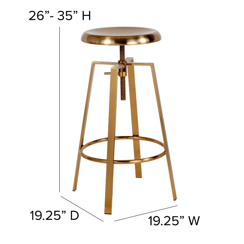Emma and Oliver Industrial Style Barstool with Swivel Lift Seat, 4 of 11
