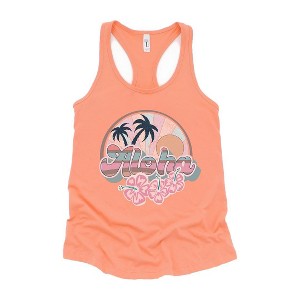 Simply Sage Market Women's Retro Aloha Graphic Racerback Tank - 1 of 2