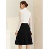 INSPIRE CHIC Women's Button Decor Work A-Line Formal Knee Length Skirt - 4 of 4
