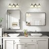 Apmir Rectangular Aluminum Alloy Framed and Tempered Glass Wall Bathroom Vanity Mirror in Matte Black/ Gold/ Silver/ Brown - 3 of 4