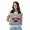 NCAA Arkansas Razorbacks 16" Heather Gray Sweatshirt Pillow - 2 of 4