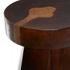 Contemporary Wood Accent Table Brown - Olivia & May: Sturdy Pyramid Base, No Assembly Required - 3 of 4
