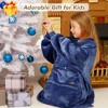 Tirrinia Girls Boys Blanket Hoodie Sweatshirt, Oversized Fleece Pullover, Hooded Fleece Lined Blanket, Christmas Gift for Kids Teens, Youth - 2 of 4