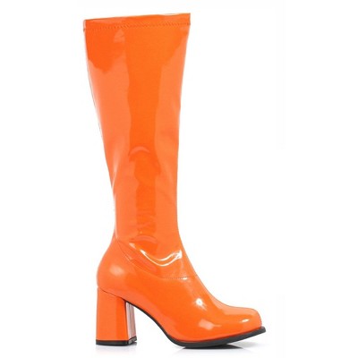 Ellie Shoes Women's Orange Patent Retro Boots