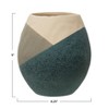 Storied Home Hand-Painted Stoneware Planter, Sand Finish, Multi Color (Holds 5" Pot) - 2 of 4