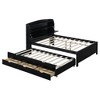 Full Size Wooden Platform Bed with Trundle, Storage Headboard and Drawers - 4 of 4