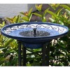 Smart Solar 28.75" Ravenna IntelliSOLAR Ceramic Bird Bath With Remote Blue - 2 of 4