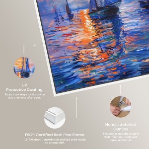 Art Remedy Night Sea Breeze Sailing Wall Art Framed - 1 of 4