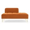 56" Width End of Bed Bench,Velvet Fabric Upholstered 2 Seater Sofa Couch Entryway Ottoman Bench,Fuzzy Sofa Stool Footrest,Window Bench-Cuddlewood - 3 of 4
