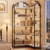GustoWave Bookcase, Storage Shelf, Corner Bookcase with 10 Shelves, Metal Frame, Industrial Style, 78 x 78 x 175 cm, for Living Room - 2 of 4