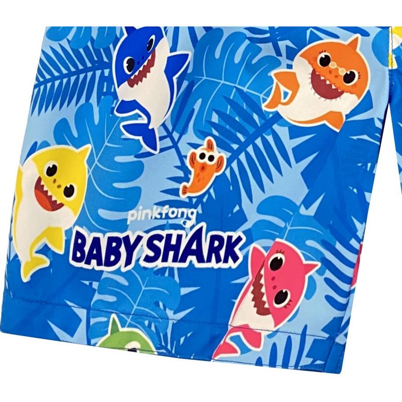 Pinkfong Baby Shark Boys Swim Trunks Bathing Suit Little Kid, 3 of 8