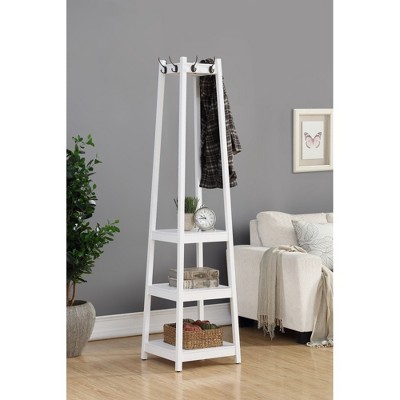 Lycvki Coat Rack with 3-Tier Storage Shelves