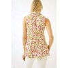 Women's Floral Print Sleeveless Blouse - mystree - 4 of 4