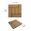 Wood Plastic Composite Deck Tiles Set of 20pcs, Composite Decking Resist Rust, Patio Flooring Outdoor Waterproof - 2 of 4