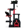 Costway 6-Tier Gothic Cat Tree 53” Tall Cat Tower w/ Cat Bed Arch-Shaped Condo Pompom - 2 of 4