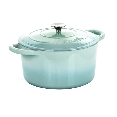 Crock Pot Artisan 2.3 Quart Round Stoneware Casserole With Lid In Gradient  Teal