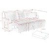 TIRAMISUBEST L-Shape Convertible Sectional Sofa Bed with Pull Out and Chaise Storage, 82" Reversible 3-Seat Couch for Living Room & Small Spaces - 3 of 4