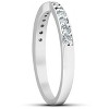 Pompeii3 1/4Ct Diamond Stackable Tapered V Shape Womens Wedding Ring 10k White Gold - 2 of 4