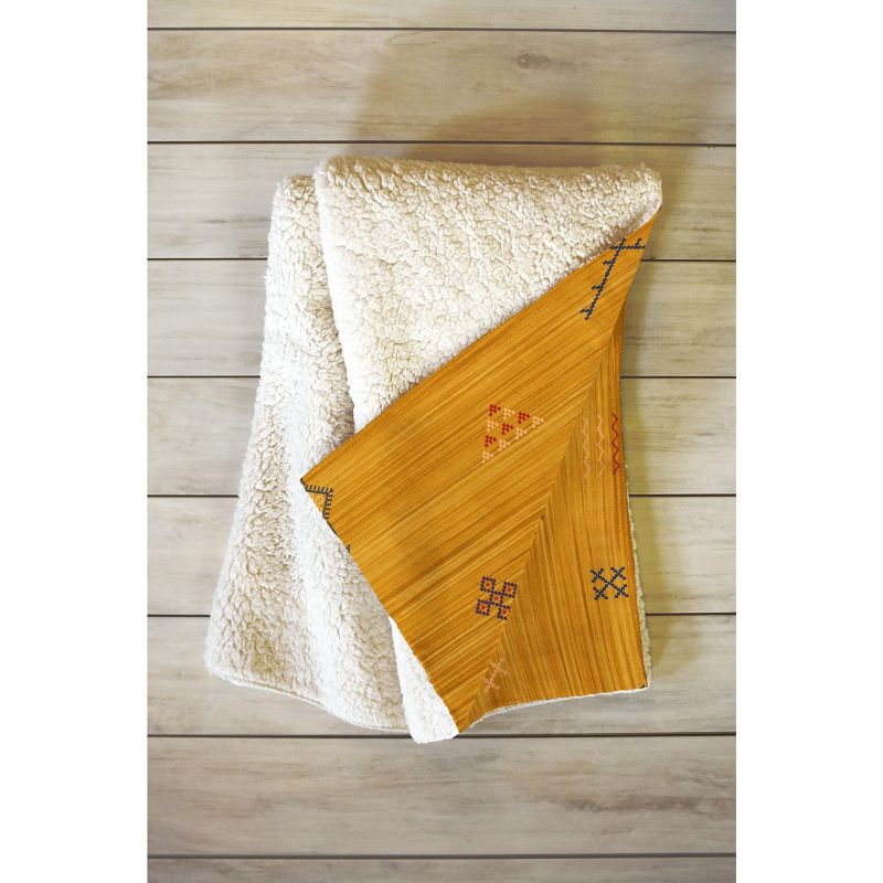 Becky Bailey Cactus Silk In Gold Fleece Blanket - Deny Designs, 2 of 3
