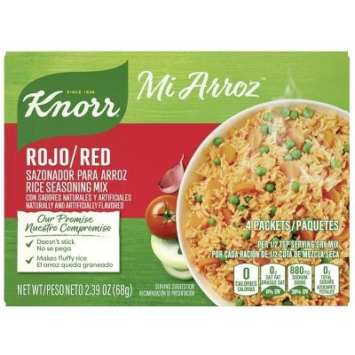 Knorr, Mi Arroz, Rice Seasoning Mix, Red, 4 Packets, 2.39 oz