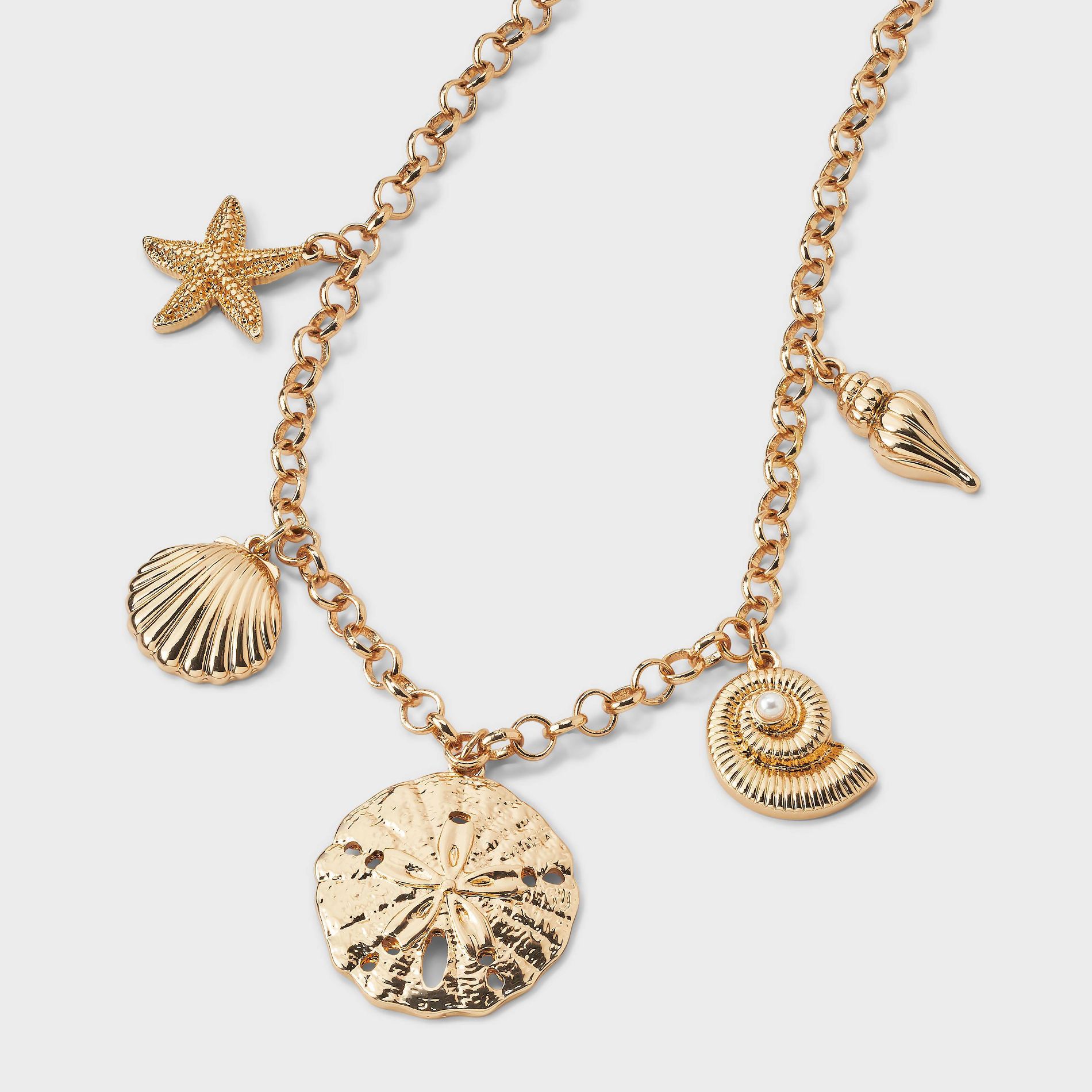 Shell Charm Necklace - A New Day™ Gold