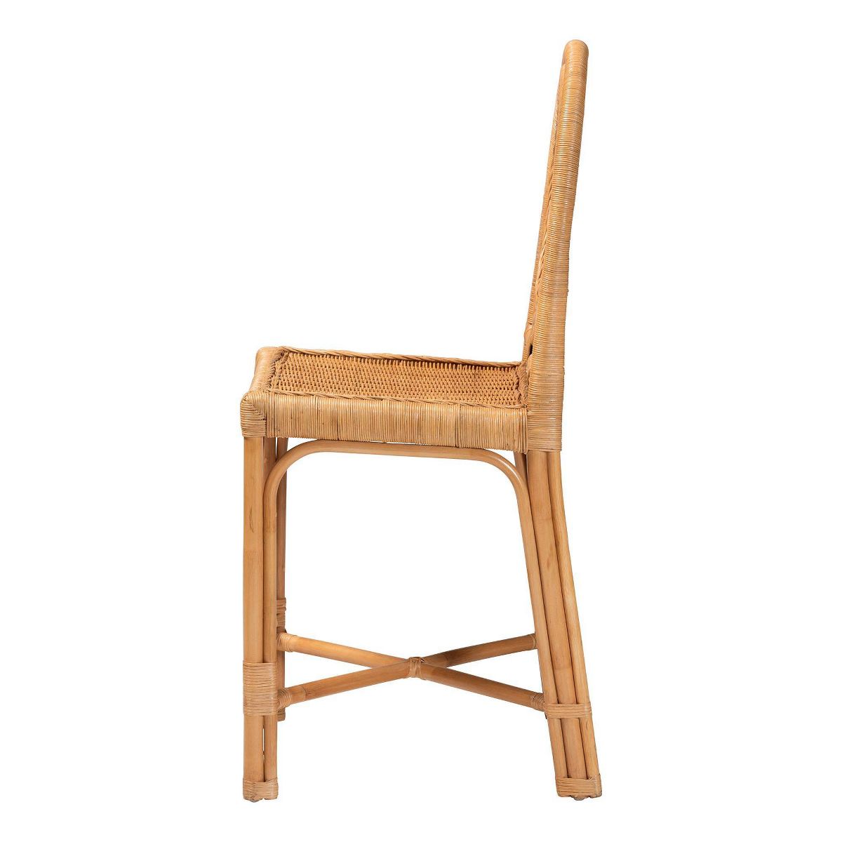 bali & pari Oxford Round Back Rattan Counter Stool Light Honey - thumbnail 5