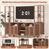 Entertainment Center with Bookshelves, Farmhouse TV Stand for 70 Inch TVs - 4 of 4