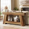 Tribesigns 70.9" Long Console Table, 2-Tier Wooden Sofa Table Behind Couch with Open Storage Shelf for Entryway, Hallway, Living Room - 2 of 4