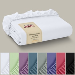 Microfiber Fitted Sheets Deep Pocket Up to 16-Inch , Ultra Soft , Easy Fit , Hypoallergenic Fitted Bed Sheets - Lux Decor Collection - 1 of 4
