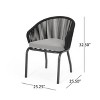Set of 2 Mid-Century Idaho Club Chair with Water-Resistant Cushions for outside living room-Christopher Knight Home - 4 of 4