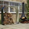 MOEPISY Galvanized Steel Wood Shed Firewood Storage Rack, 4.7ft x 1.4ft x 4.7ft Log Holder Storage Shed - 2 of 4