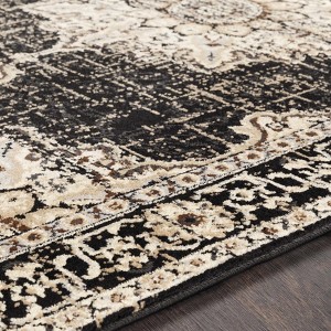 Hauteloom Lostwithiel Black Medallion Rug - 1 of 4
