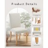 GustoWave Upholstered Dining Chairs Parsons Chair Set of 2, Dining Chair with Wood Legs, Linen Fabric Side Chair - 3 of 4