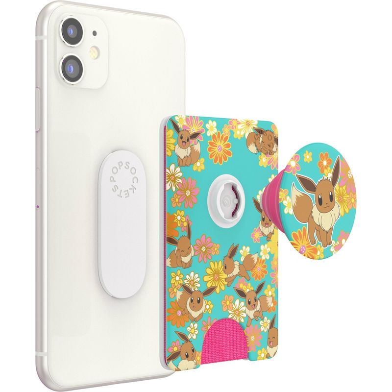 PopSockets PopWallet+ Pokemon Cell Phone Grip - Foil Flower Power Eevee, 3 of 6