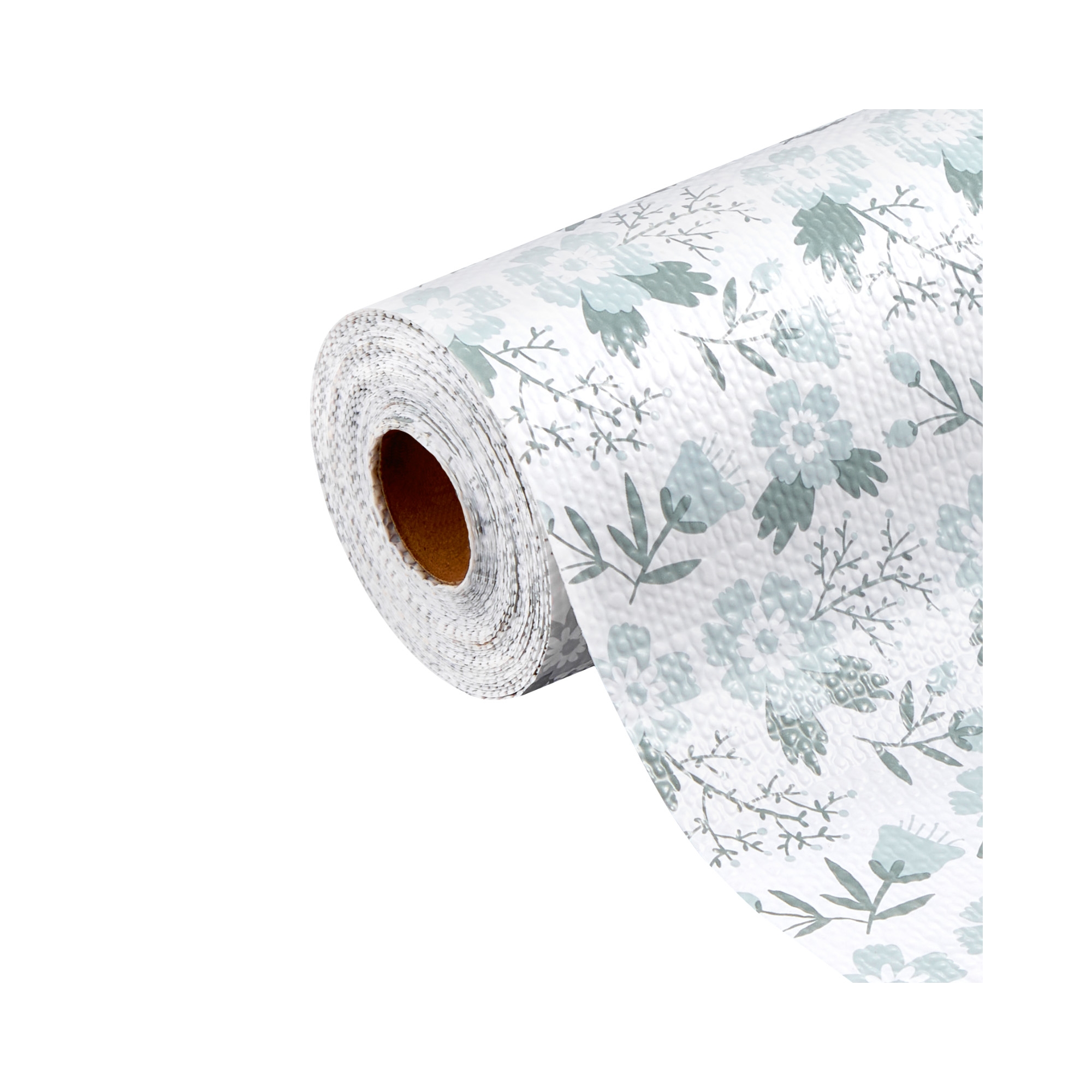 VEVOR Drawer and Shelf Liner for Kitchen Cabinet, Non-Adhesive Non-Slip Thick Refrigerator Liners, PVC Fridge Lining, Floral, 23 FT,Green & White