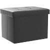 Aoibox Storage Ottoman Folding Foot Rest Stool, Leather Footstool Bench, Short Ottoman Stool with Hidden Storage, Perfect for Living Room, Bedroom,etc - 4 of 4
