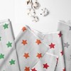 Bacati - Stars Neutral Swaddling Muslin Blankets of 4 (Green,Orange,Red,Gray) - 2 of 4