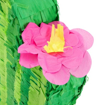 Blue Panda Small Cactus Pinata for Kids Birthday Party, Cinco de Mayo, Mexican Fiesta Party Decorations, 16.5 x 11.5 x 3 In