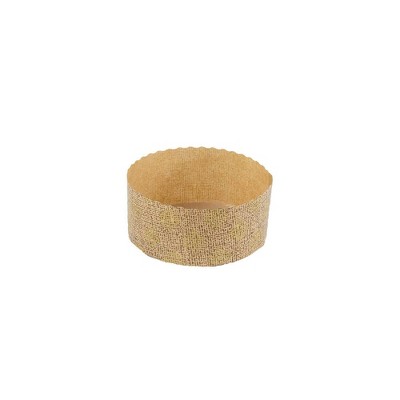 Novacart Panettone Disposable Paper Baking Mold 3.25" Diameter x 1.62" High - Pack of 100