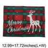 Unique Bargains Christmas Place Mats Linen Red Green White 13"x17.7" 2Pcs - 3 of 4