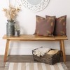 2pk 18"x18" Shimmering Leaves Square Throw Pillow Covers - Design Imports: Botanical Design, Polyester, Hidden Zipper - 3 of 4
