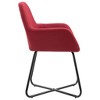 vidaXL Dining Chairs 2 pcs Red Fabric - 4 of 4