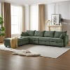 NicBex Modular Sectional Sofa Corduroy Fabric Upholstered U-Shaped Sectional Sofa with Storage Ottoman for Living Room,Apartment - 3 of 4
