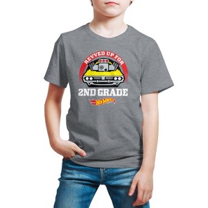 Boys' - Hot Wheels - Revved Up For 2nd Grade Short Sleeve Graphic T-Shirt - 1 of 4