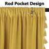 Tassels Soft Luxury Room Darkening Velvet Window Curtain Panels for Living Room - 4 of 4