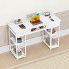 MAYEERTY 48in Adjustable Small Computer Desk, Metal Writing Study Table with Storage and Headphone Hook, Home Office - 2 of 4