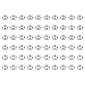 Unique Bargains Bulk Flat Spacer Beads for Keychain Jewelry Making 150 Pcs - 1 of 4